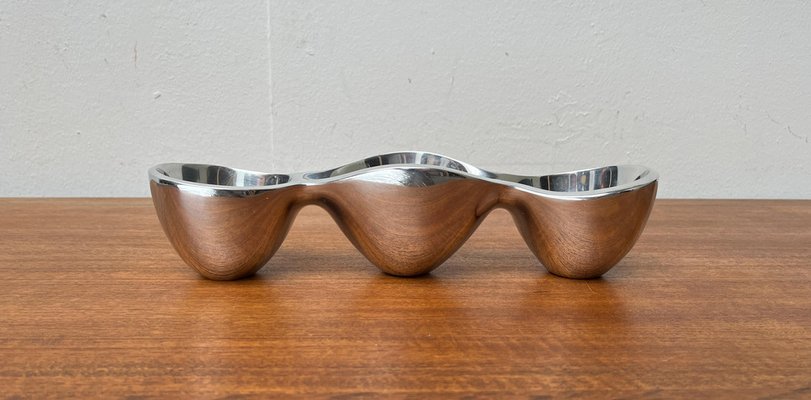 Postmodern Triple Metal Bowl by Steve Cozzolino for Nambe, 1990s-UAH-1705828