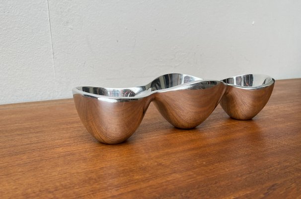 Postmodern Triple Metal Bowl by Steve Cozzolino for Nambe, 1990s-UAH-1705828