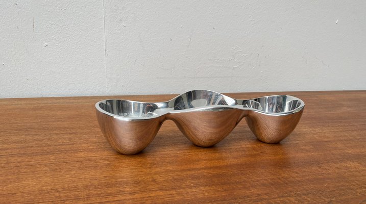 Postmodern Triple Metal Bowl by Steve Cozzolino for Nambe, 1990s-UAH-1705828