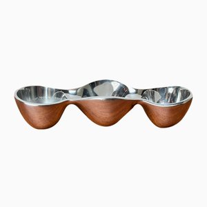 Postmodern Triple Metal Bowl by Steve Cozzolino for Nambe, 1990s-UAH-1705828