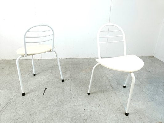 Postmodern Tripod Dining Chairs, 1980s, Set of 4-IRH-1811351