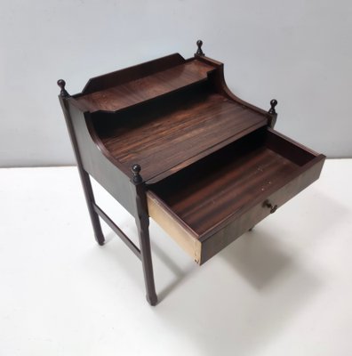 Postmodern Walnut Nightstand, Italy, 1970s-JPQ-1820878