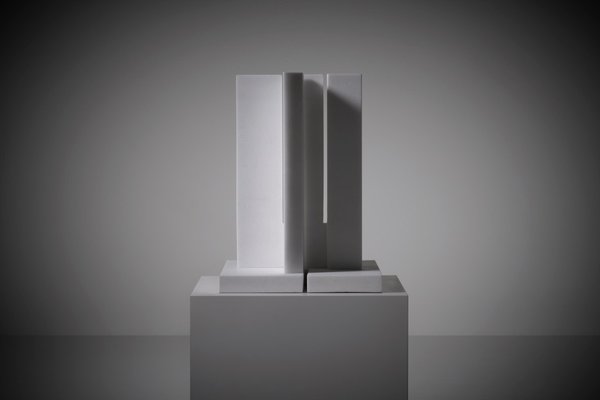 Postmodern White Marble Sculpture by Jean-Claude Reussner, France 1980s, 1920s-CO-1759977