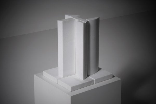 Postmodern White Marble Sculpture by Jean-Claude Reussner, France 1980s, 1920s-CO-1759977