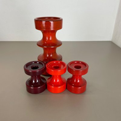 Pottery Candleholder by Cari Zalloni for Steuler, Germany, 1970s, Set of 4-QZ-1149884