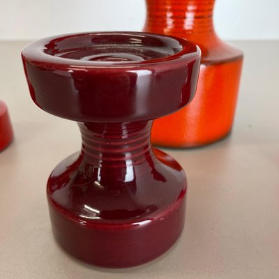 Pottery Candleholder by Cari Zalloni for Steuler, Germany, 1970s, Set of 4-QZ-1149884