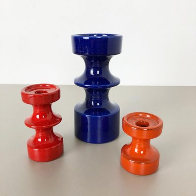 Pottery Candleholders by Cari Zalloni for Steuler, Germany, 1970s, Set of 3-QZ-1052941