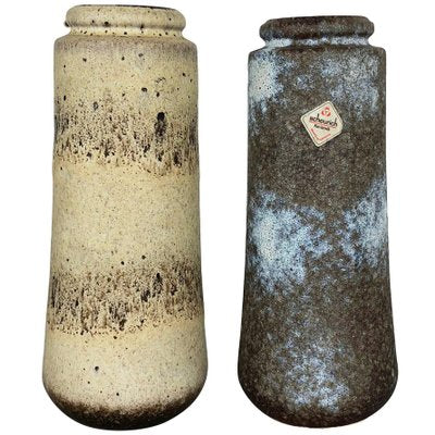 Pottery Fat Lava 206-26 Vases by Scheurich, Germany, 1970s, Set of 2-QZ-1147713