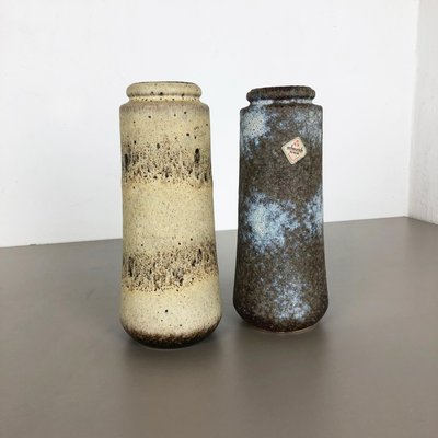 Pottery Fat Lava 206-26 Vases by Scheurich, Germany, 1970s, Set of 2-QZ-1147713