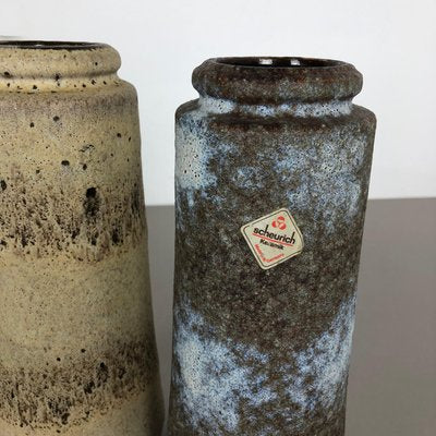 Pottery Fat Lava 206-26 Vases by Scheurich, Germany, 1970s, Set of 2-QZ-1147713