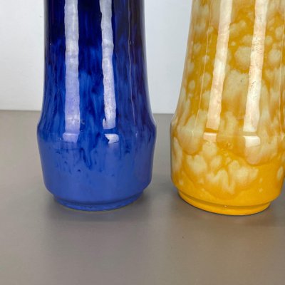 Pottery Fat Lava Supercolor Vases from Scheurich, Germany, 1970s, Set of 3-QZ-1298041