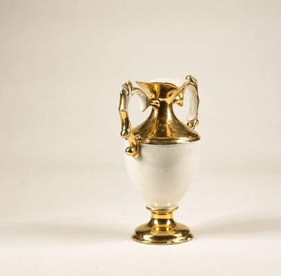 Pottery Vase in Gold, 1950s-RAQ-804432