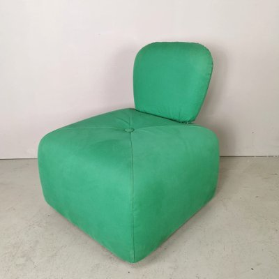 Pouf Armchair in Green Fabric, 1980s-PRS-1263753