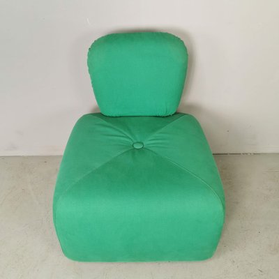 Pouf Armchair in Green Fabric, 1980s-PRS-1263753