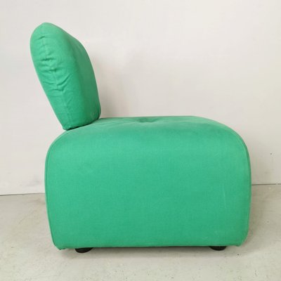 Pouf Armchair in Green Fabric, 1980s-PRS-1263753