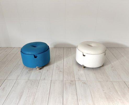 Pouf by Luigi Massoni for Poltrona Frau, 1970s, Set of 2-NWG-1804024