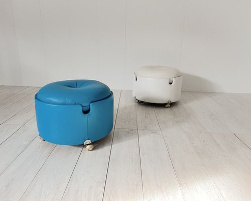 Pouf by Luigi Massoni for Poltrona Frau, 1970s, Set of 2-NWG-1804024