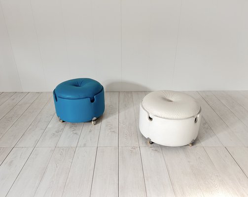 Pouf by Luigi Massoni for Poltrona Frau, 1970s, Set of 2-NWG-1804024