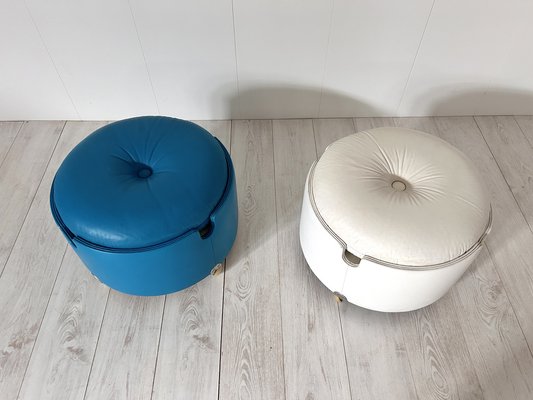 Pouf by Luigi Massoni for Poltrona Frau, 1970s, Set of 2-NWG-1804024