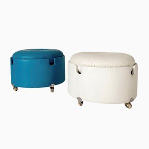 Pouf by Luigi Massoni for Poltrona Frau, 1970s, Set of 2-NWG-1804024