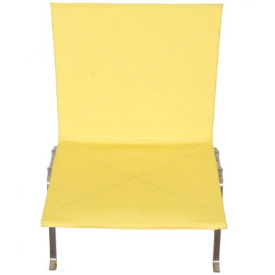 Poul Kjærholm Pk-22 Lounge Chair in Yellow Fabric by Poul Kjærholm for Fritz Hansen, 2000s-MTD-1719779