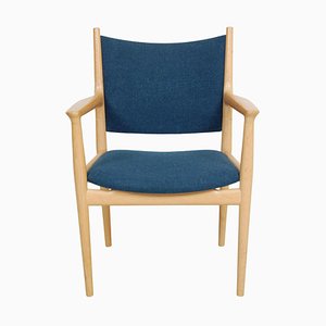 PP-513 Armchair in Oak & Blue Hallingdal Fabric by Hans J. Wegner for PP Møbler, 2000s-MTD-1400475