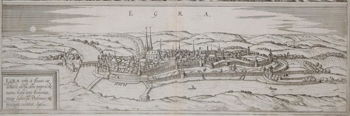 Prague and Egra, Antique Map from ''Civitates Orbis Terrarum'' 1572-1617