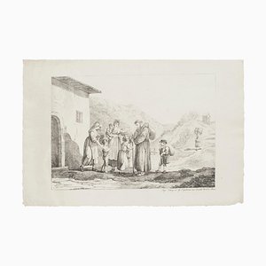 Prayers - Lithograph by Bartolomeo Pinelli - 19th Century 19th Century-ZCI-758309