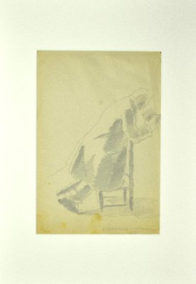 Praying - Original Pencil on Paper by Ildebrando Urbani - 1932 1932-ZCI-779325