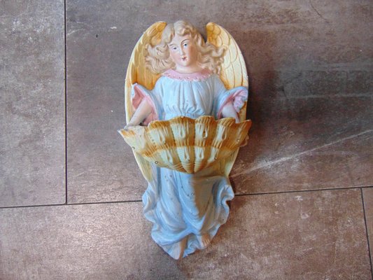 Pre-War Biscuit Porcelain Guardian Angel-CAQ-1292090