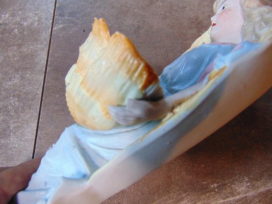 Pre-War Biscuit Porcelain Guardian Angel-CAQ-1292090