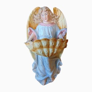 Pre-War Biscuit Porcelain Guardian Angel-CAQ-1292090