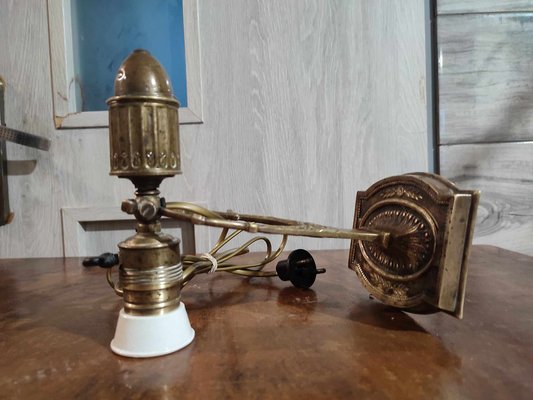 Pre-War Brass Ships Wall Lamp, 1890s-CAQ-1762433