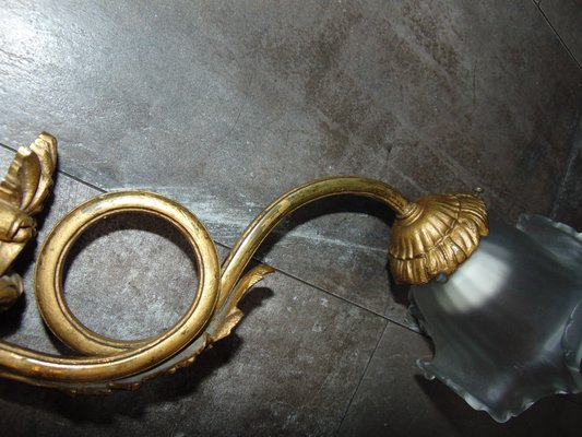 Pre-War Brass Wall Sconce-CAQ-1335403