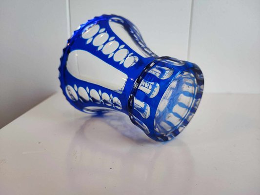 Pre-War Cobalt Crystal Vase, 1920s-CAQ-2035788