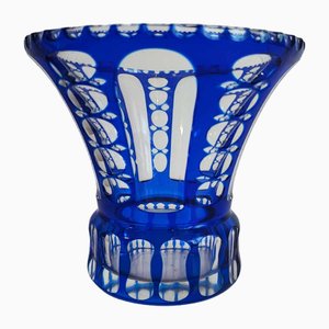 Pre-War Cobalt Crystal Vase, 1920s-CAQ-2035788