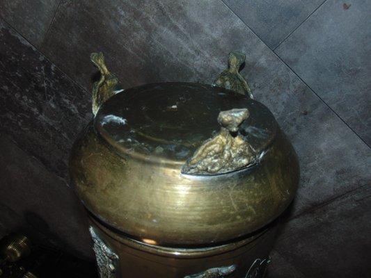 Pre-War Copper Flower Container-CAQ-1107580