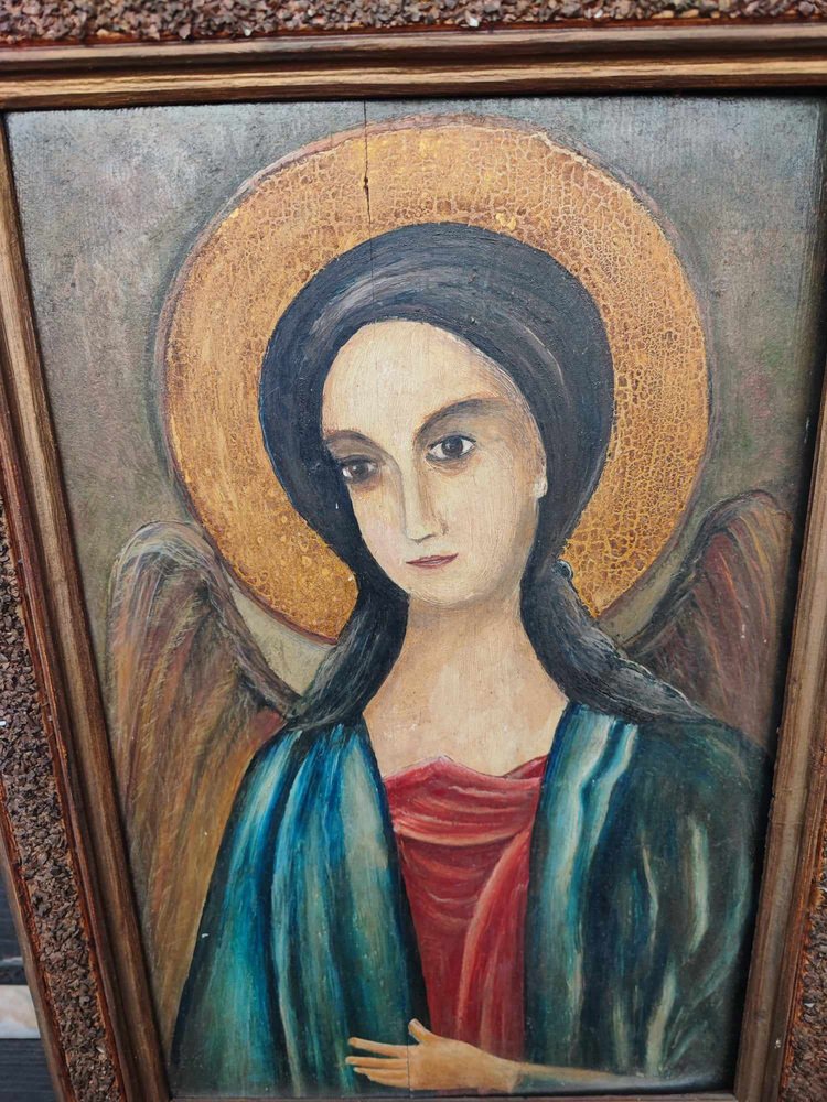 Pre-War Icon of St. Michael the Archangel, 1920s, Beech