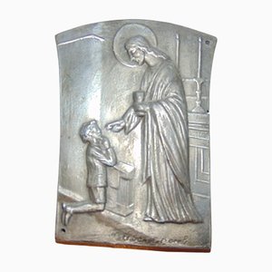 Pre-War Wall Hanging of Jesus with a Child-CAQ-1320242