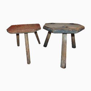 Pre-War Wooden Chairs or Stools, Set of 2-CAQ-1189114