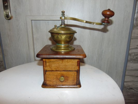 Pre-War Wooden Coffee and Pepper Grinder-CAQ-824281