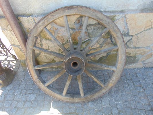 Pre-War Wooden Garden Wheel-CAQ-920040