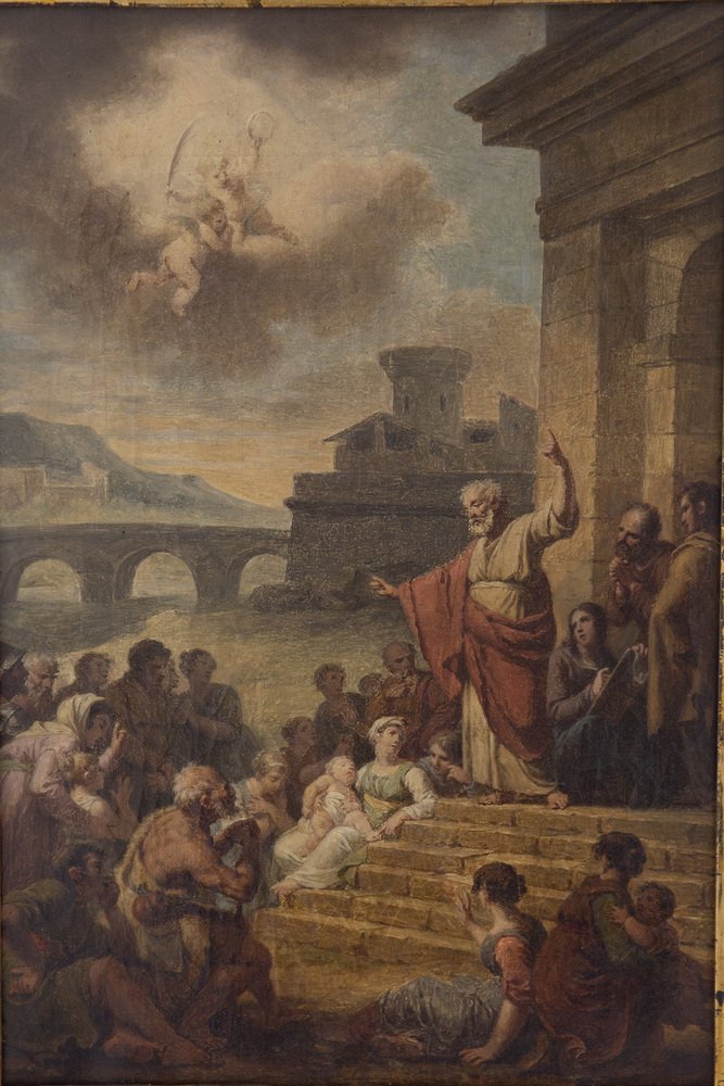 Preaching of St. Peter, 1890s, Oil on Canvas, Framed