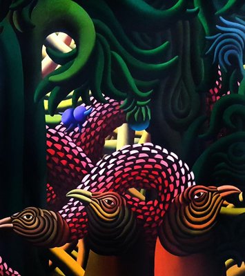 Precencia Magica de una Serpiente - Acrylic on Canvas by H. Bermudez - 1985 1985-ZCI-756430