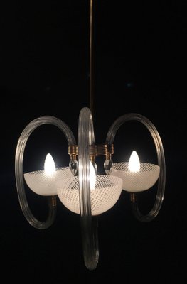 Precious Chandelier Reticello by Ercole Barovier, Venice, 1940s-MBH-1032270