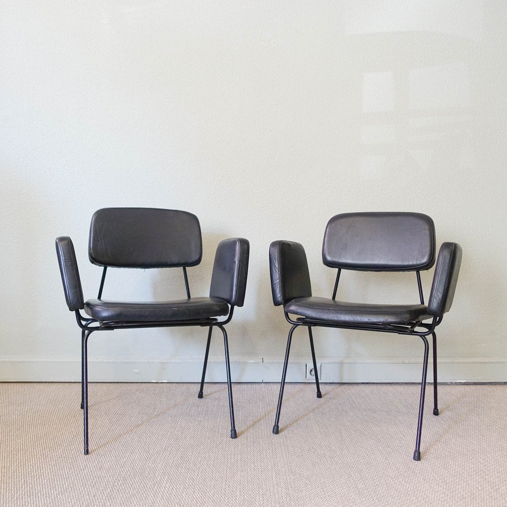 Prestige Line Armchairs by Daciano da Costa for Metalúrgica da Longra, 1962, Set of 2