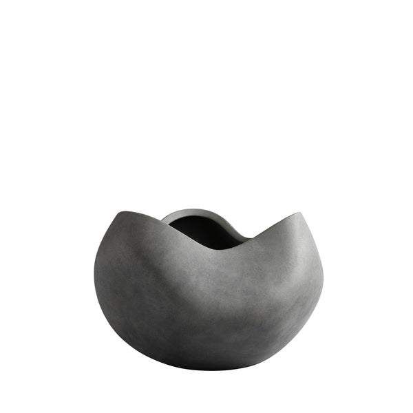 Curve Big Fiber Concrete Bowl by 101 Copenhagen #Dark Grey