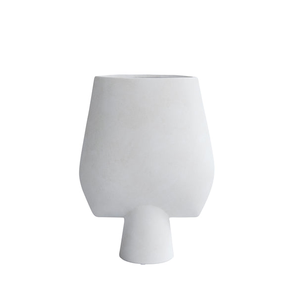 Sphere Square Big Ceramic Vase by 101 Copenhagen #Bone White