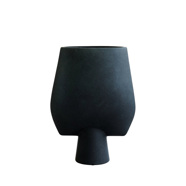 Sphere Square Big Ceramic Vase by 101 Copenhagen #Black