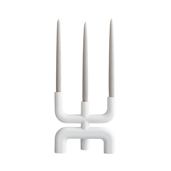 Cobra Ceramic Candle Holder by 101 Copenhagen #Bone White